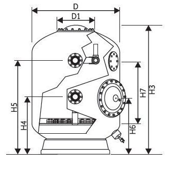 Песочный фильтр Turbidron Norm Plus, Ø 1800 мм, 76 - 101 м³/ч 021517
